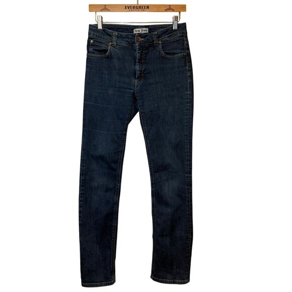 Acne Jeans Stockholm Women's High Rise Skinny 5-Pocket Denim Blue Size 32/34 - Picture 1 of 9